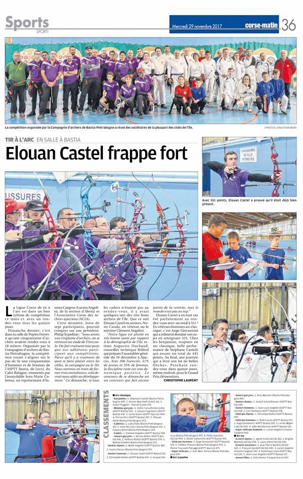 corse matin concours 26:11:2017